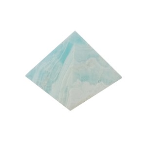 Calcite Carribean Blue (Blue Aragonite) H: 6 X W: 6.5cm Pyramid (280g)
